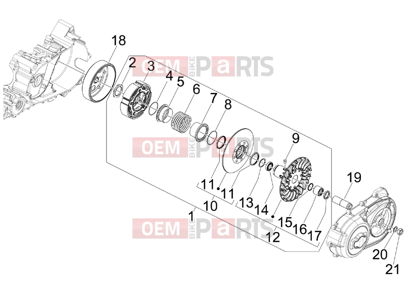 gilera 2009 GP 800 Engine » Driven pulley