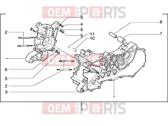 Engine » Crankcase - Gilera Ice