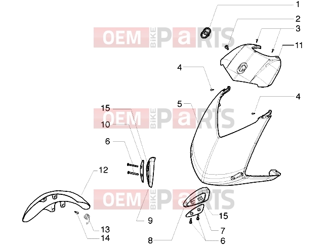 Chassis » Shield-Front mudguard - Gilera Ice