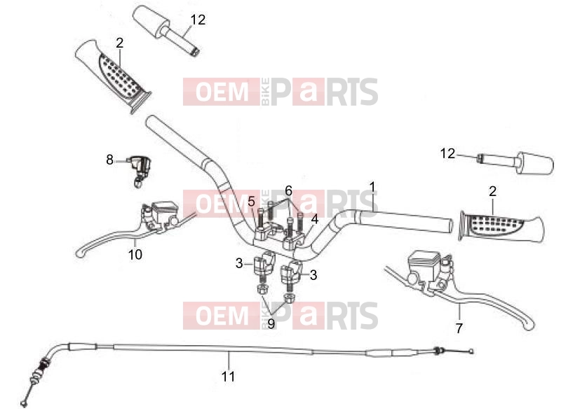 Handlebars/Steering » Handlebars - Master cil. - Gilera Oregon 250 2008