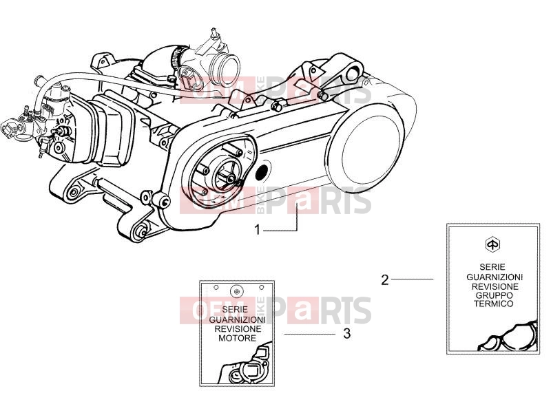 gilera 2005 Runner 50 Pure Jet Engine » Engine, assembly