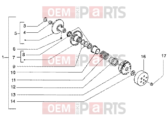 gilera Runner 50 SP Engine » Driven pulley