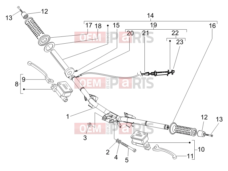gilera 2007 Runner 50 SP -SC- Handlebars/Steering » Handlebars - Master cil.