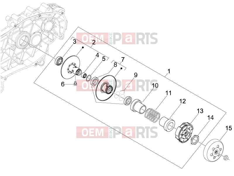 gilera 2011 Runner 50 SP Engine » Driven pulley