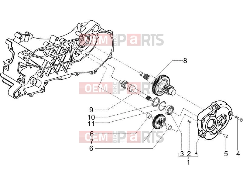 gilera 2012 Runner 50 SP Engine » Reduction unit