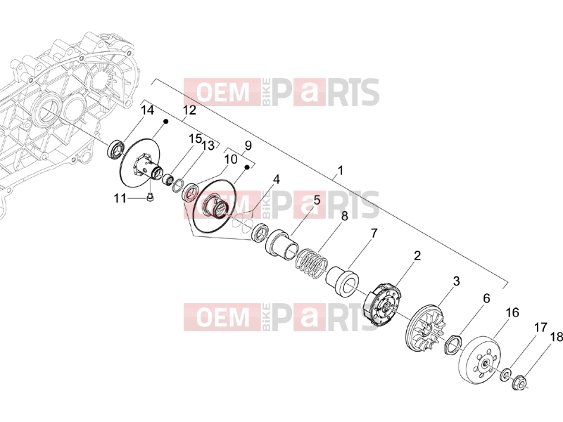 Engine » Driven pulley - Gilera Runner 125 ST 4T 2011