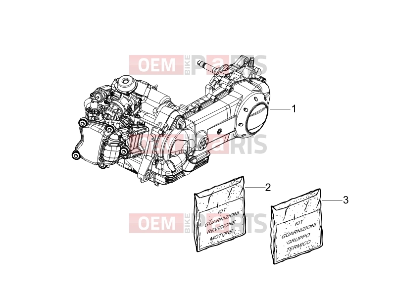 gilera 2014 Runner 125 ST 4T Engine » Engine, assembly