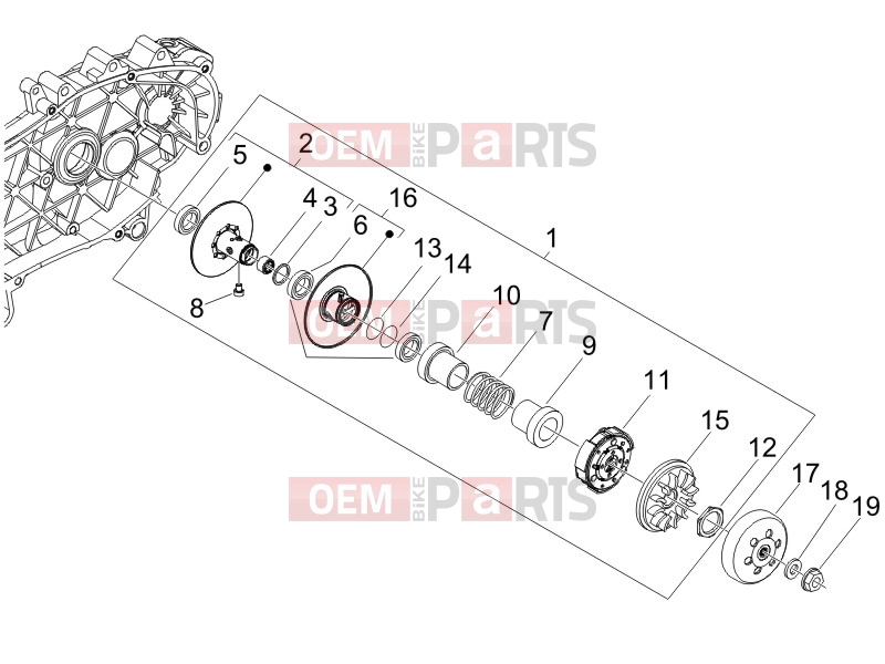 gilera 2012 Runner 200 ST 4T Engine » Driven pulley