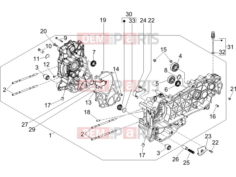 gilera 2006 Runner 125 VX 4T Engine » Crankcase