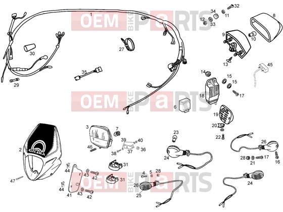Electrical system » Electrical system - Gilera SMT