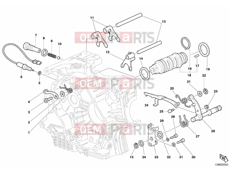 DUCATI 2008 Monster S2R 1000 SHIFT CAM - FORK » FRONT SUSPENSION