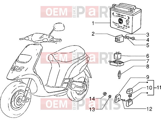 gilera Storm 50 Electrical system » Electrical devices