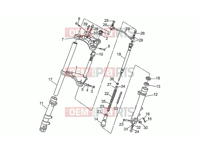 FRAME » Front fork - Motoguzzi SP 750 1992