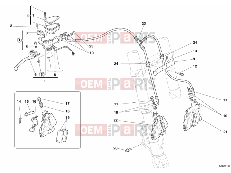 DUCATI 2007 Multistrada 1100 FRONT BRAKE SYSTEM » BRAKING SYSTEM