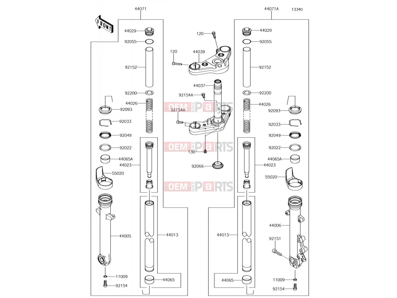 Front Fork - Kawasaki VULCAN S ABS (EN650DHFA) 2017