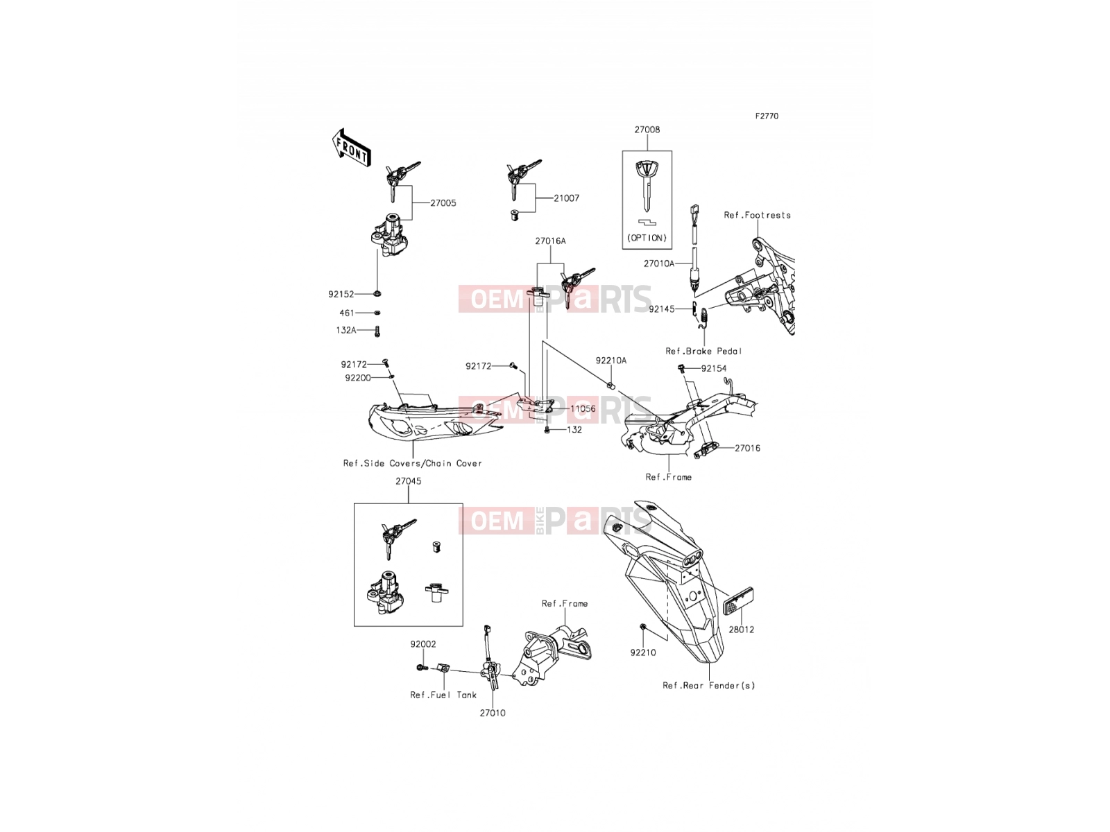 Ignition Switch - Kawasaki ER-6n (ER650ECF) 2012