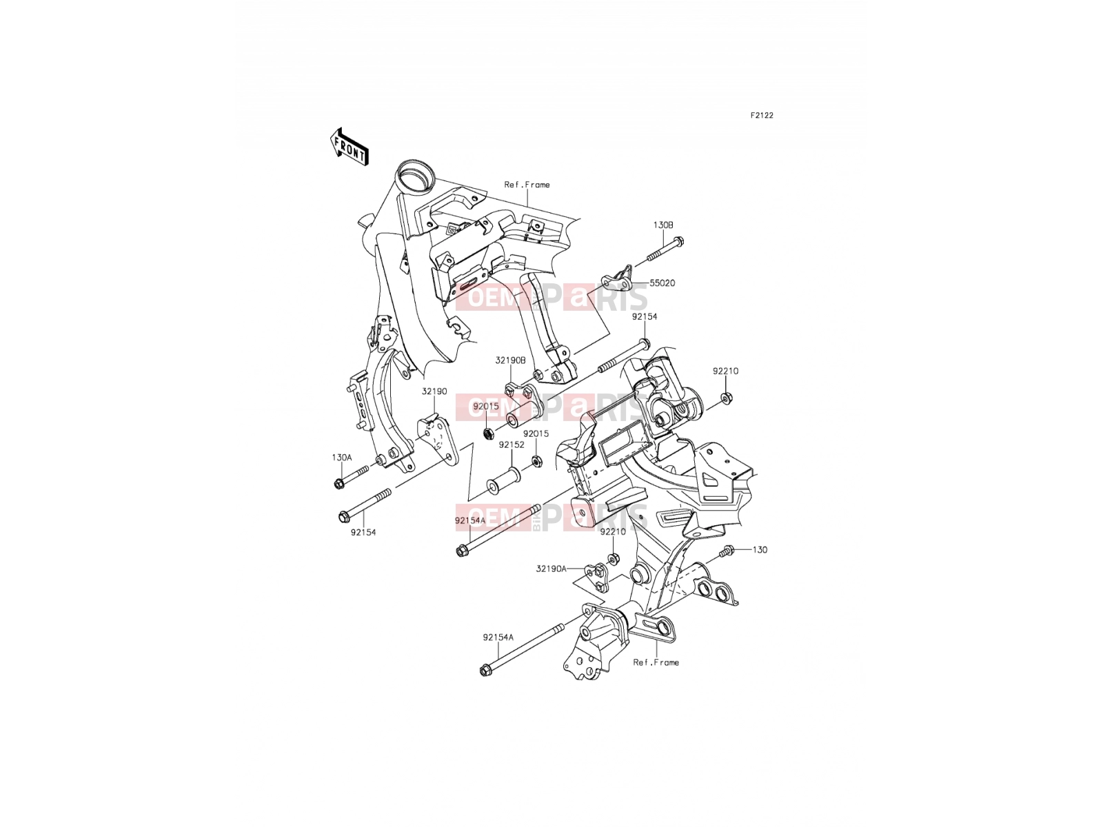 Engine Mount - Kawasaki ER-6n ABS (ER650FCF) 2012