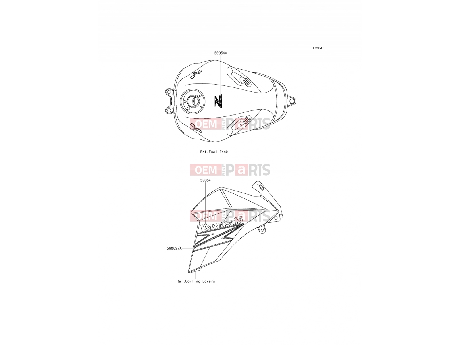 KAWASAKI 2013 Decals(Red)