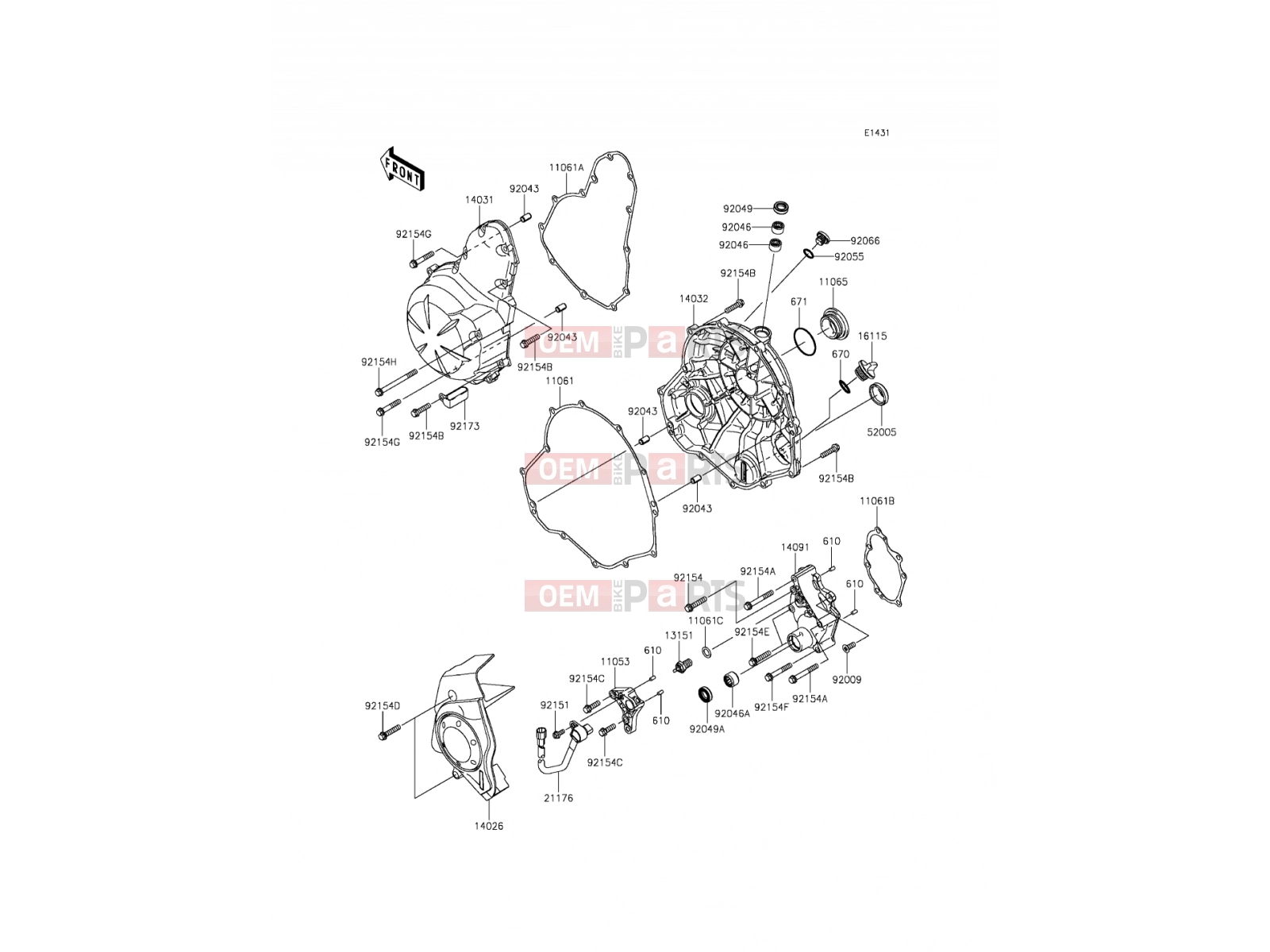 Engine Cover(s) - Kawasaki ER-6f (EX650EEF) 2014