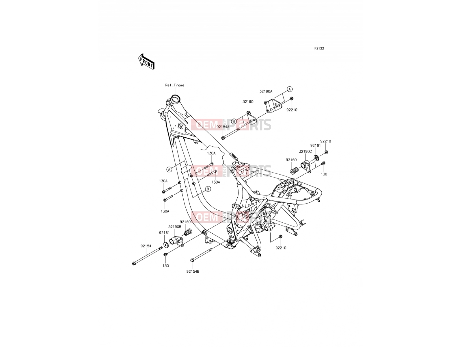Engine Mount - Kawasaki W800 (EJ800AFF) 2015
