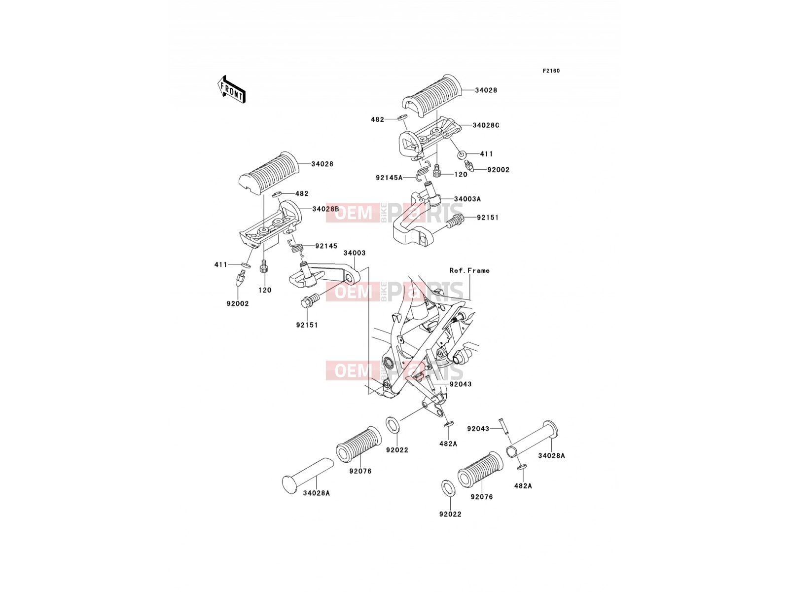 KAWASAKI 2001 Footrests