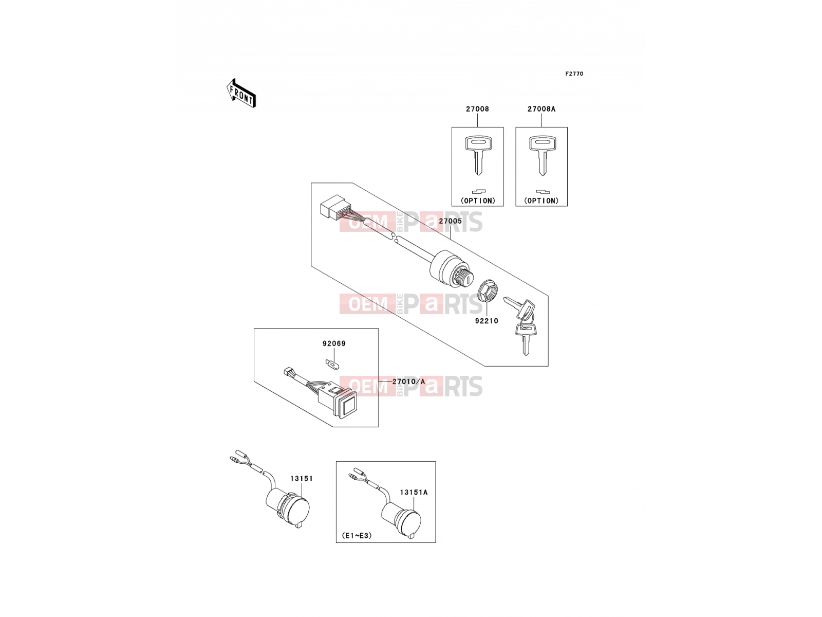 Ignition Switch - Kawasaki MULE 3010 4x4 (KAF620-E2) 2002