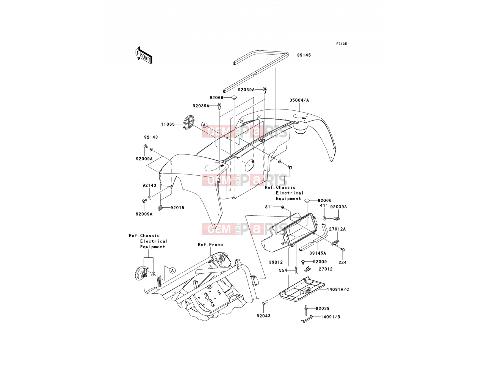 Front Box - Kawasaki MULE 610 4x4 (KAF400A7F) 2007