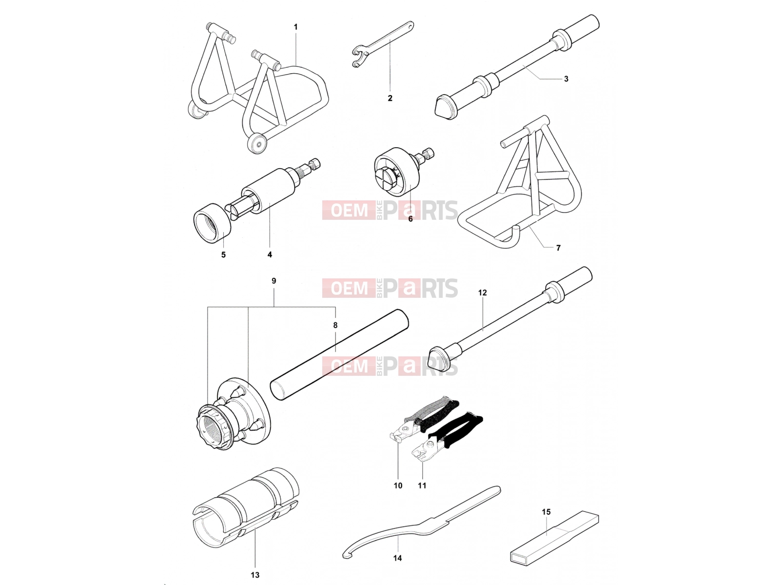 MV Agusta Dragster 800 Service Tools Frame 1