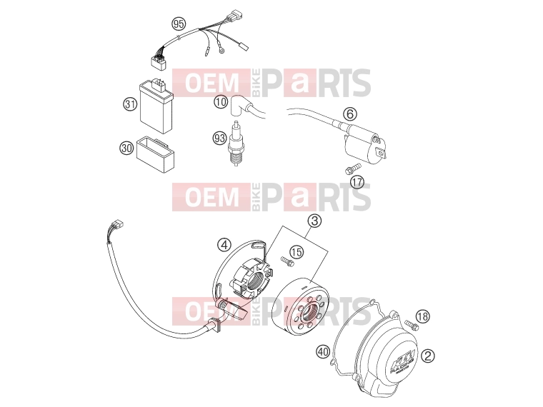 KTM 85 SX (6001D9) [EU] 2004 IGNITION SYSTEM|Engine|39
