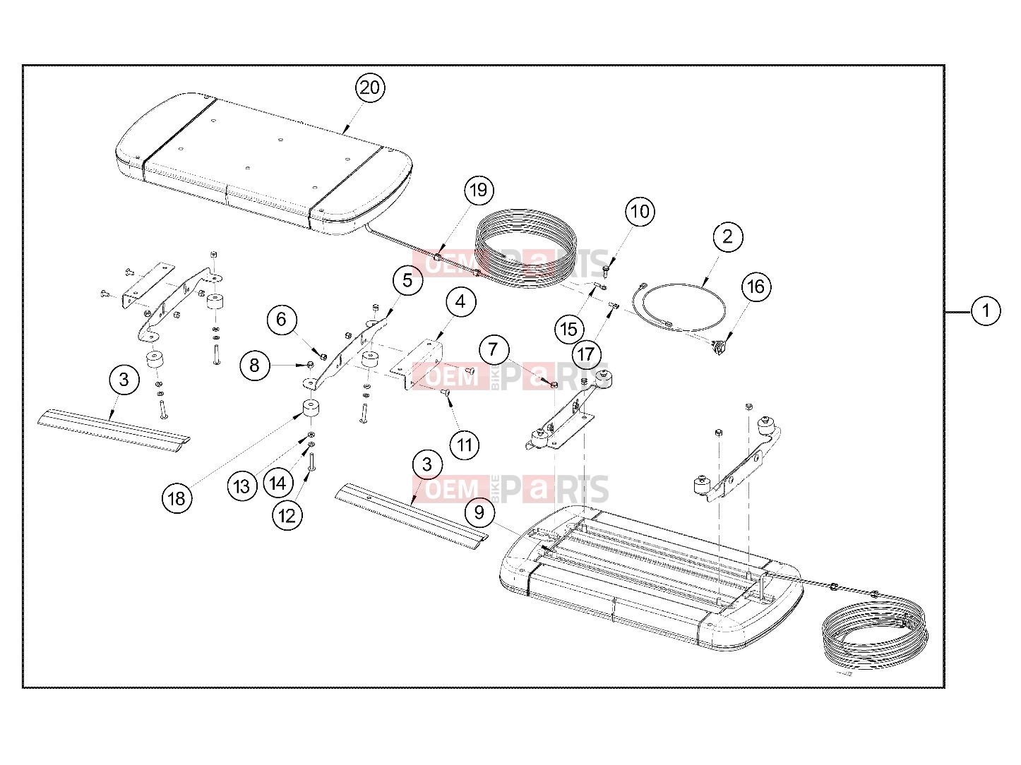 ELECTRICAL » ELECTRICAL, OPTIONS, LIGHTBAR, LED - (49GEMOPTIONS11LIGHTBAR) - Polaris GEM - e2/e4/e6/eS/eL/eLXD 2011