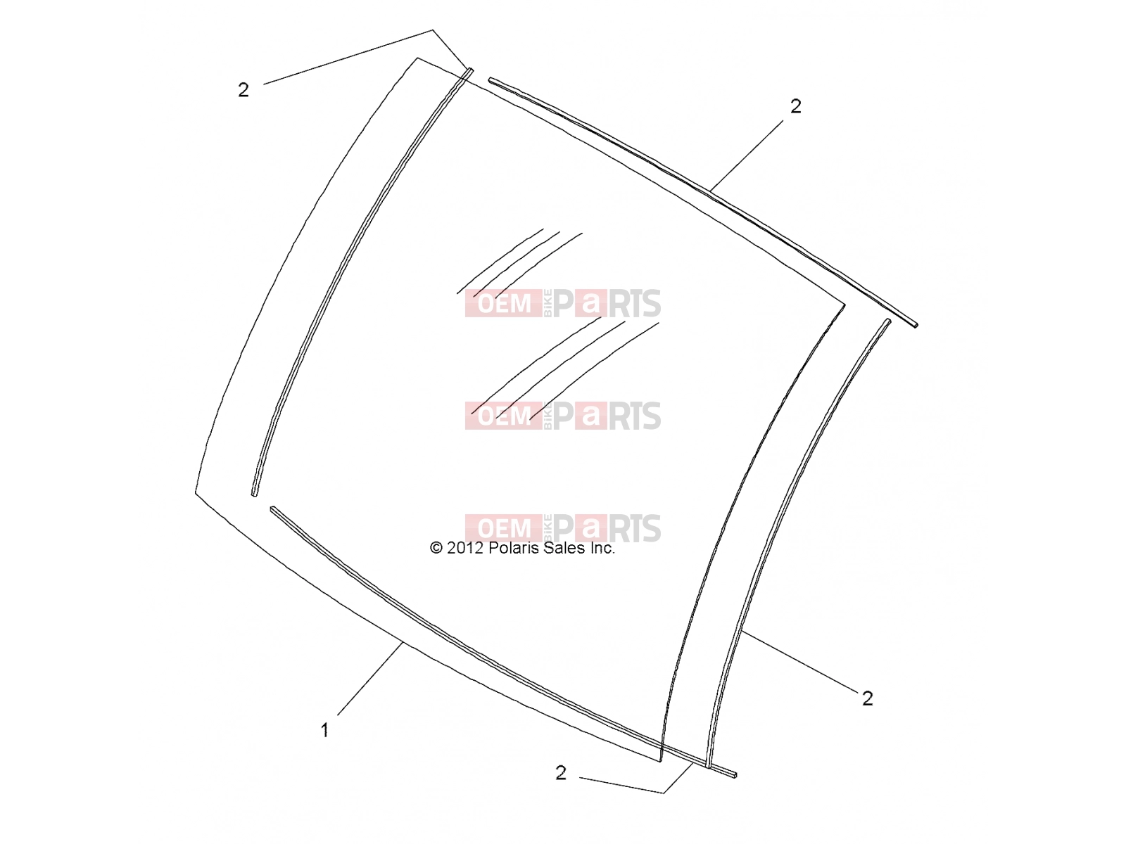 BODY | BODY, WINDSHIELD - e2/e4/e6/eS/eL/eLXD (49GEMBODY11WINDSHIELD) - Polaris GEM - E2/E4/E6/ES/EL/ELXD 2010