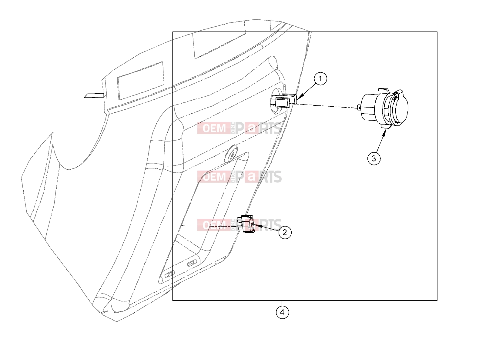 Polaris 2008 LEV GEM - E2/E4/E6/ES/EL/ELXD ELECTRICAL | ELECTRICAL, OPTIONS, ACCESSORY PLUG KIT - e2/e4/e6/eS/eL/eLXD (49GEMOPTIONS11PLUG)