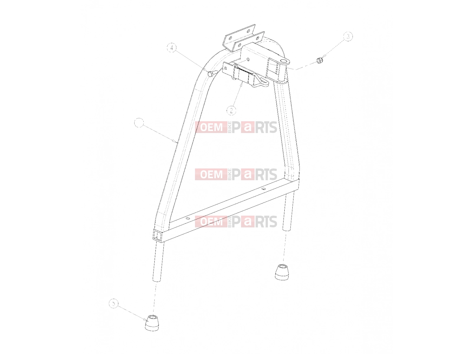 Polaris 2008 LEV GEM - E2/E4/E6/ES/EL/ELXD FRAME | FRAME, OPTIONS, FRAME MOUNT LINKSBACK - e2/e4/e6 (49GEMOPTIONS11LINKSBACKE6)