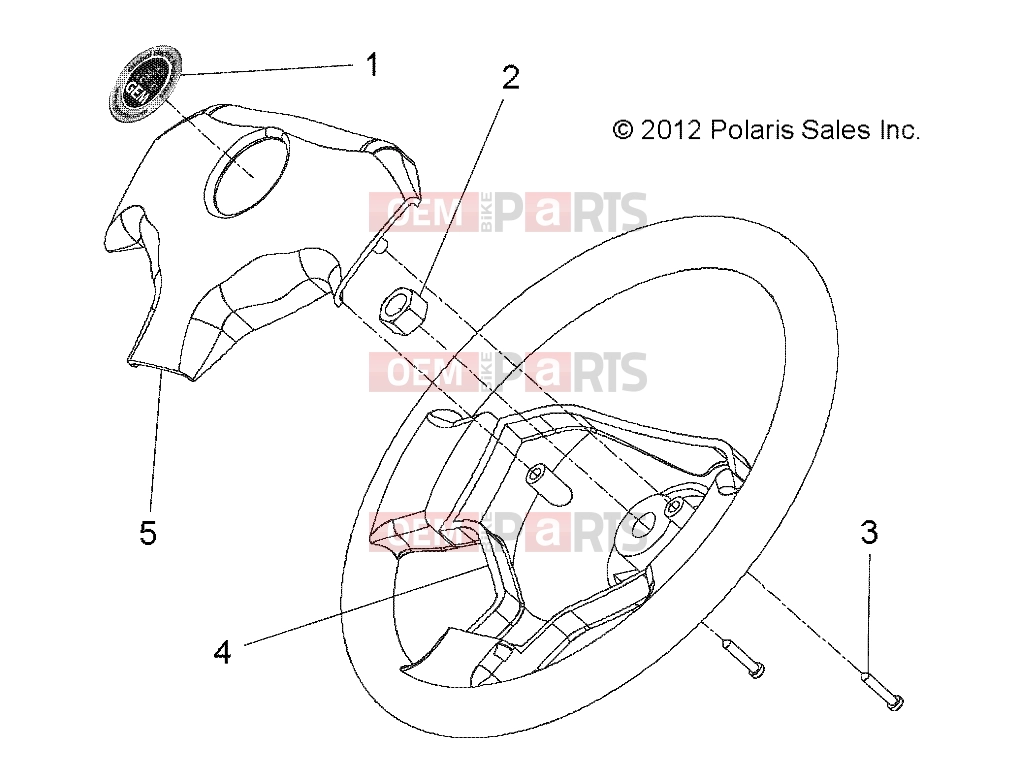 Polaris 2007 LEV GEM - E2/E4/E6/ES/EL/ELXD STEERING | STEERING, WHEEL - e2/e4/e6/eS/eL/eLXD (49GEMSTEER11WHEELE2)