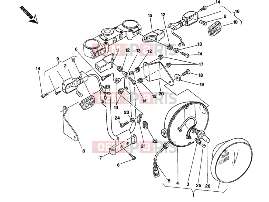 DUCATI 2005 Monster 400 HEADLIGHT » LIGHTING SYSTEM