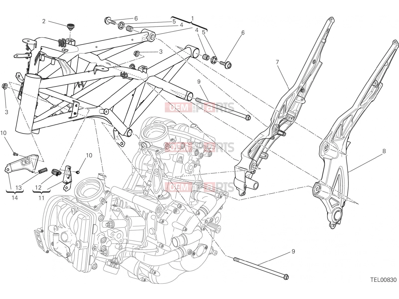 DUCATI 2015 Diavel Titanium FRAME [MOD:DVLR]