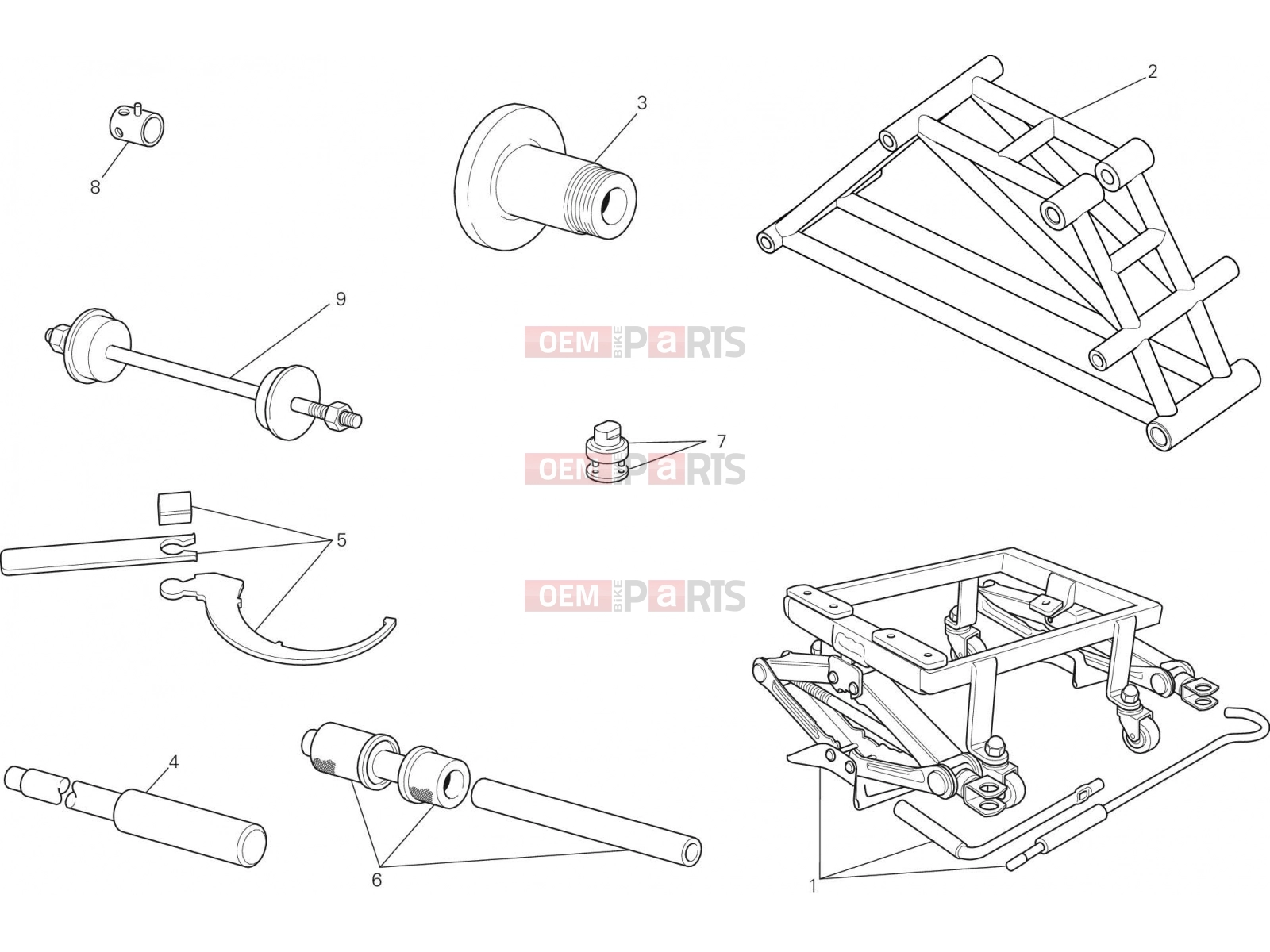 DUCATI 2017 Monster 1200 WORKSHOP SERVICE TOOLS, FRAME [MOD:M 1200]