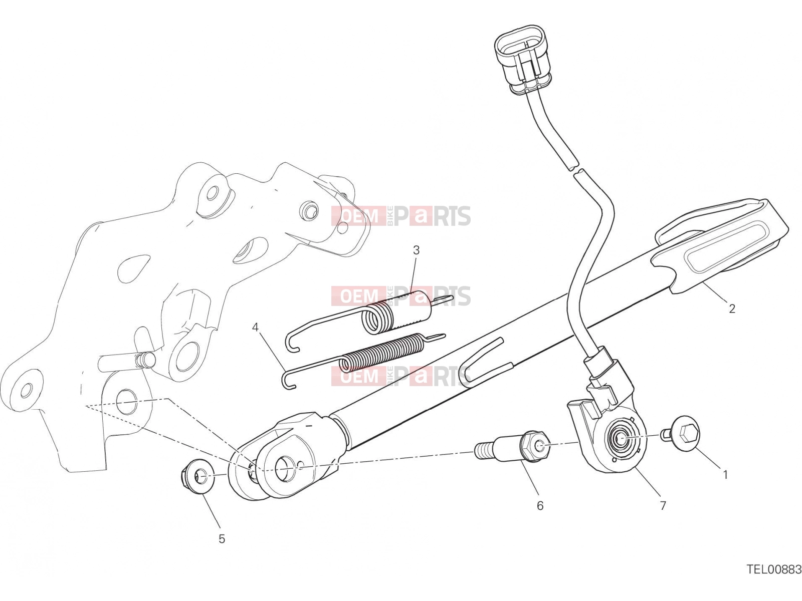 DUCATI 2017 Multistrada 1200 SIDE STAND [MOD:MS1200]