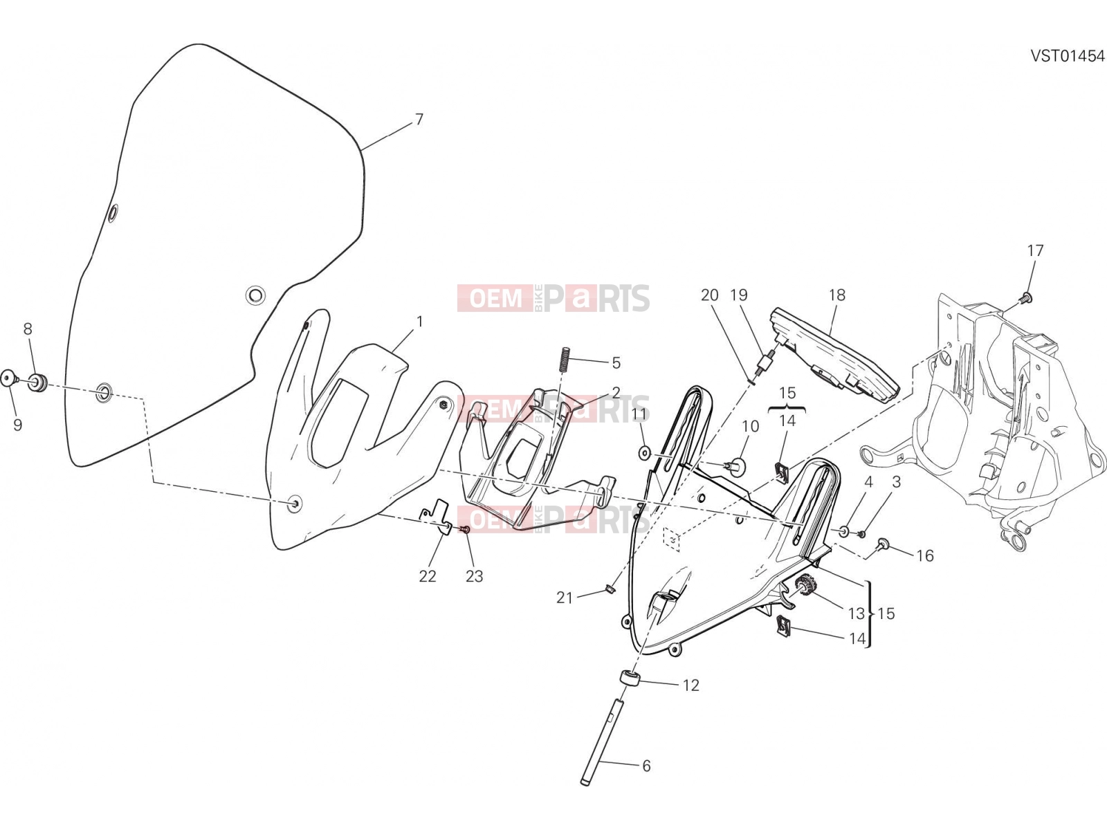 DUCATI 2017 Multistrada 1200 S WINDSHIELD [MOD:MS1200S]