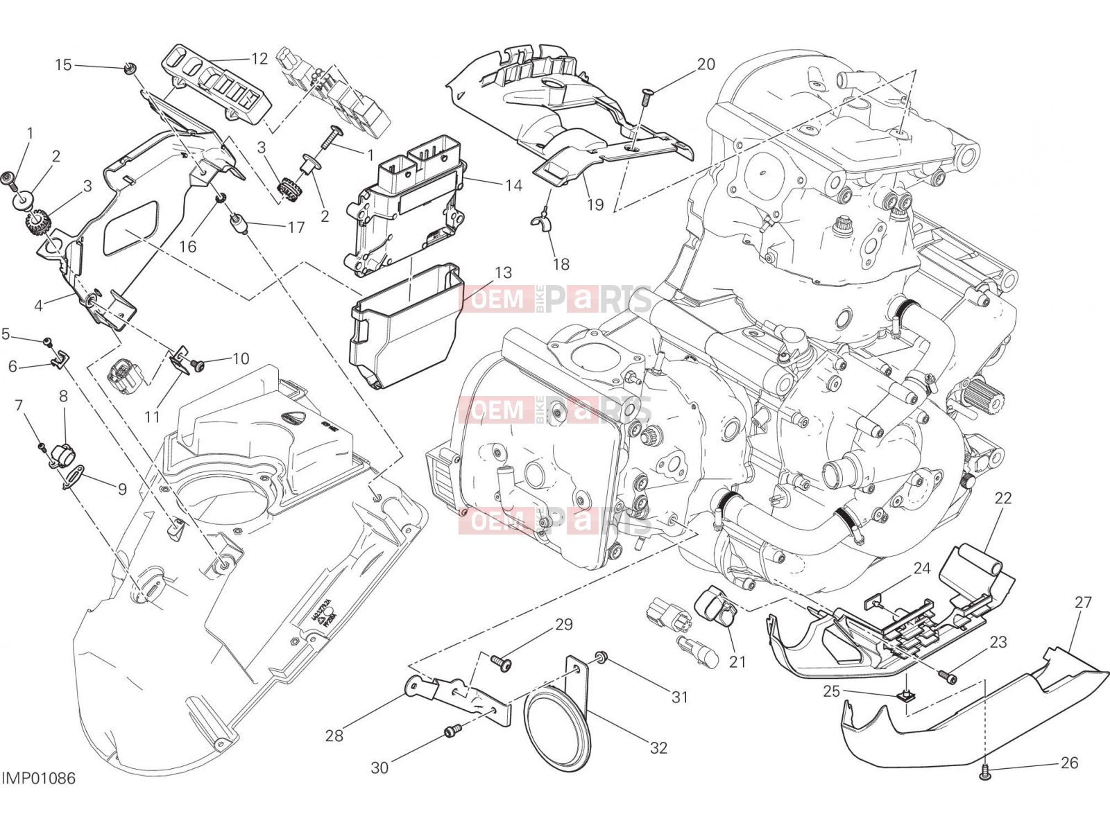 DUCATI 2019 Monster 821 ENGINE CONTROL UNIT [MOD:M 821]