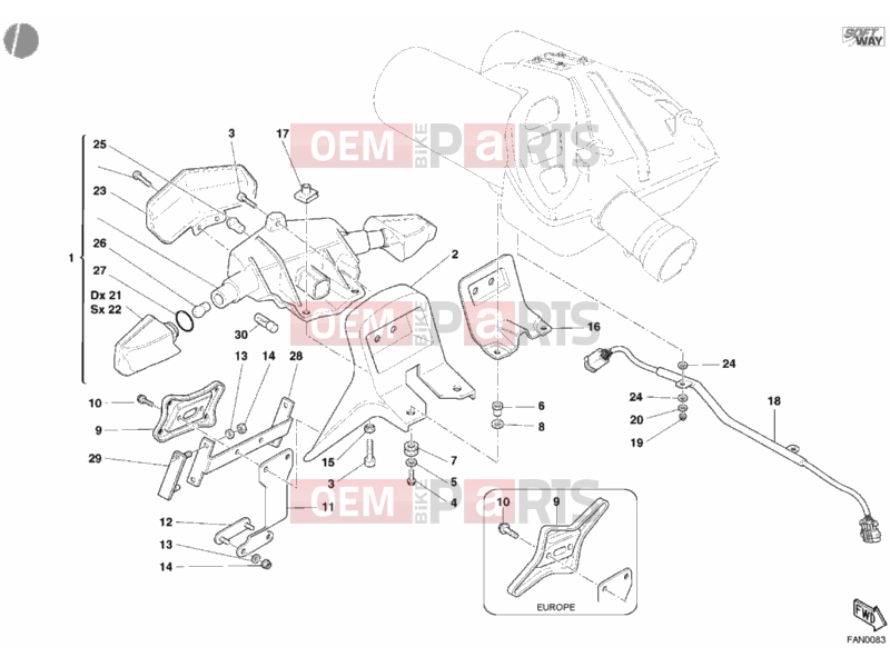 DUCATI 2004 Multistrada 1000 TAILLIGHT » LIGHTING SYSTEM