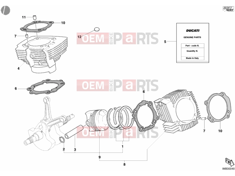 DUCATI 2004 Multistrada 1000 CYLINDER - PISTON » ENGINE CASE