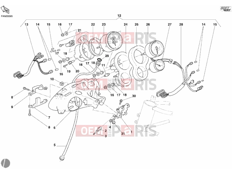 DUCATI 2004 998 Final Ed. METER » HANDLE BAR