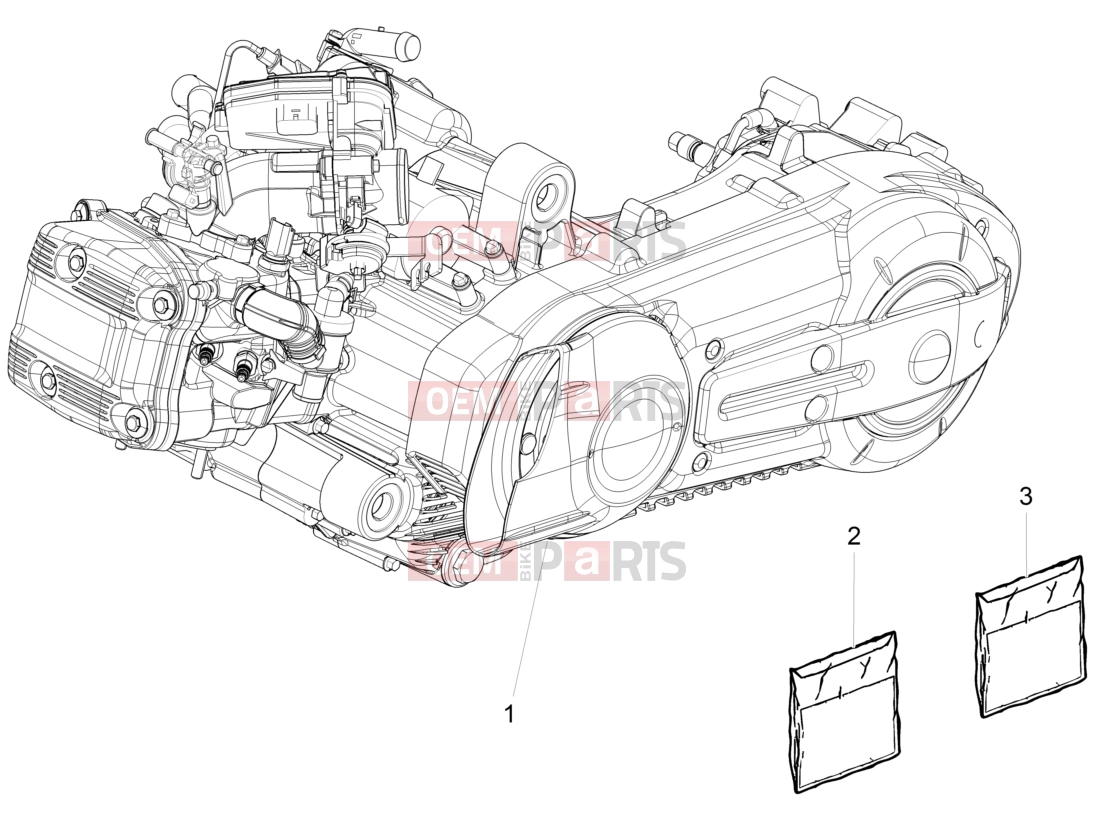 PIAGGIO MP3 500 MAXI Sport ABS Engine » Engine, assembly