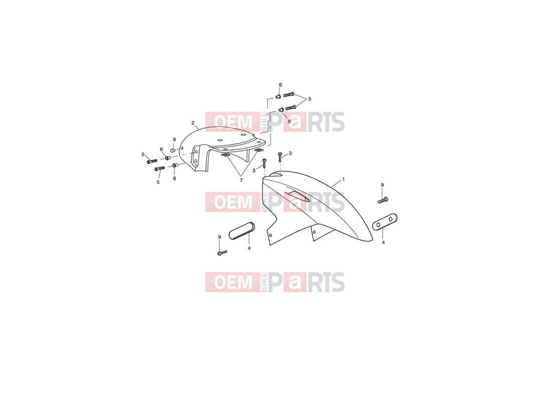 Triumph 2007 SPRINT ST 208167 > Front Mudguard