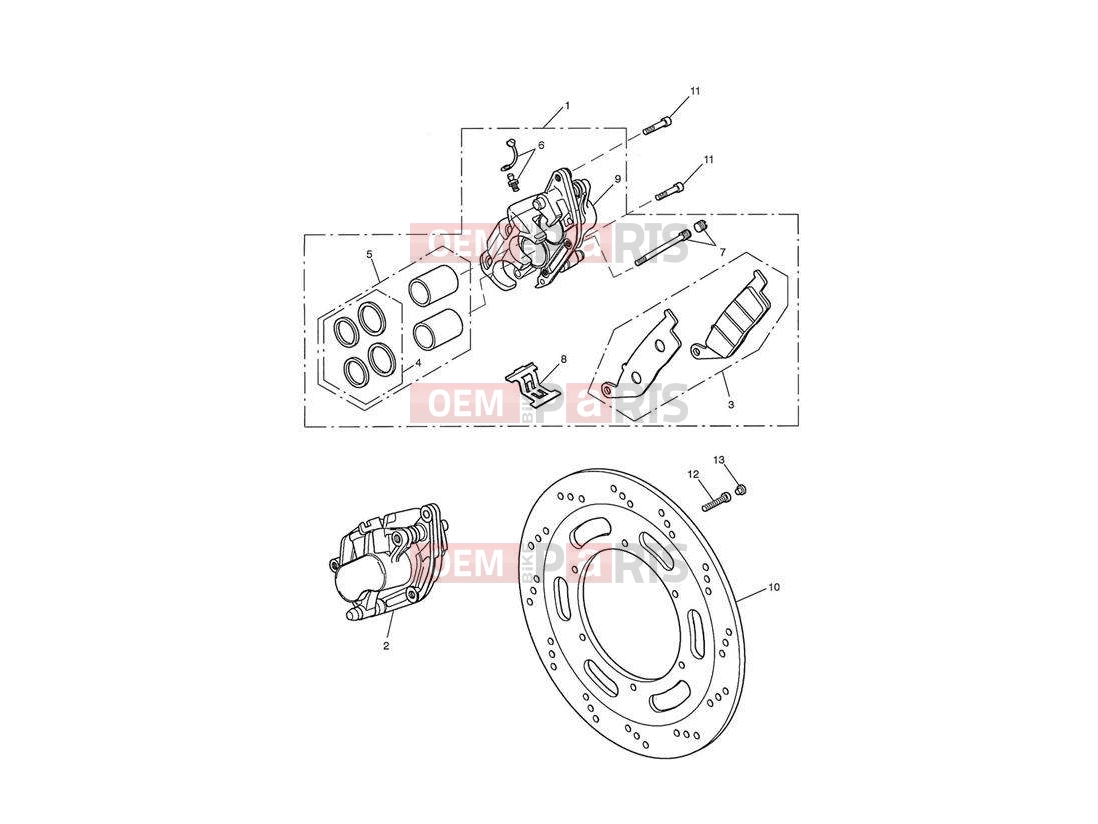 Triumph 2007 SPEEDMASTER CARBS Front Brake Caliper & Disc