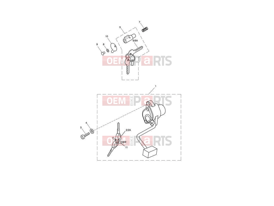 Triumph 2008 SPEEDMASTER EFI Ign Switch & Steer Lock 439975