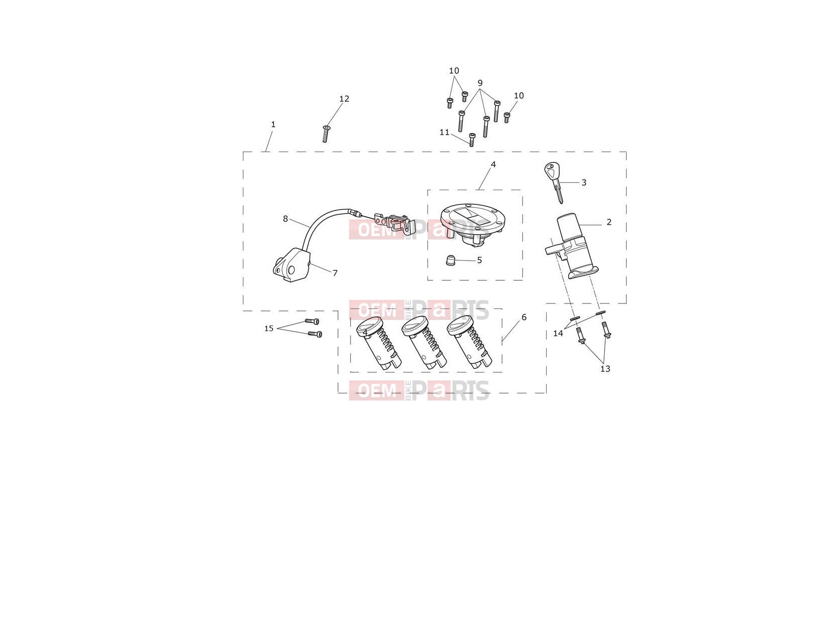 Triumph 2018 TIGER 1200 XR Ignition Switch & Lock Set