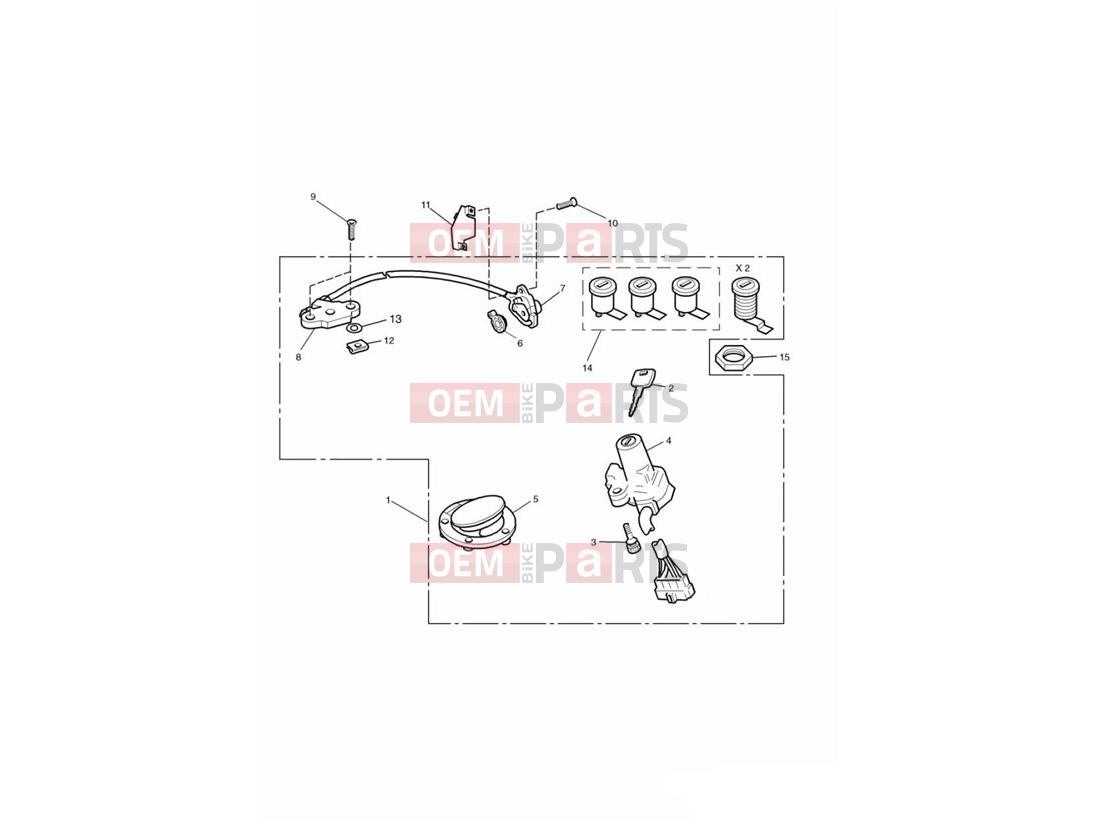 Triumph 2002 TROPHY 29156 > Ignition Switch & Lock Set