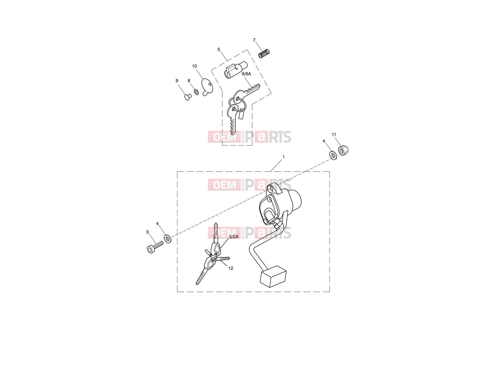 Triumph 2007 SCRAMBLER EFI Ignition Switch & Steering Lock